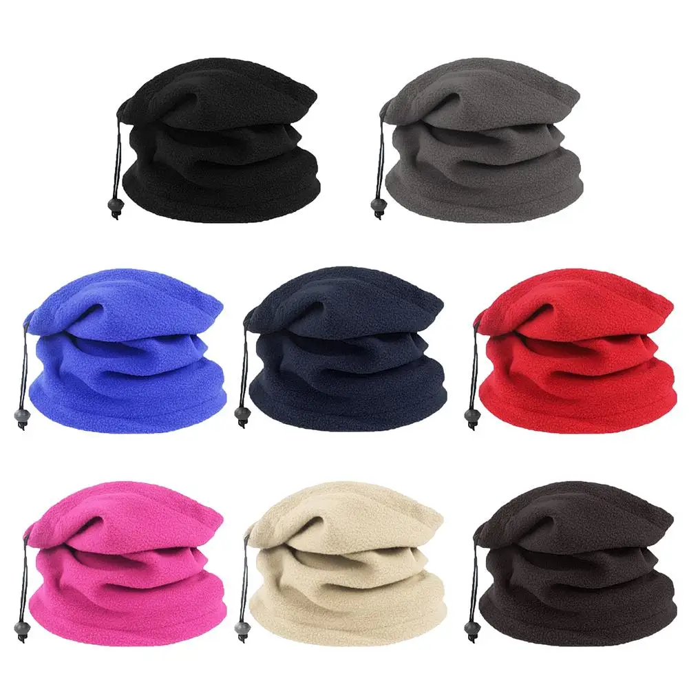 Solid Color Men Women Neck Warmer Tube Magic Scarf Outdoor Cycling Sport Warm Face Mask Neck Gaiter Balaclava Scarf Hat