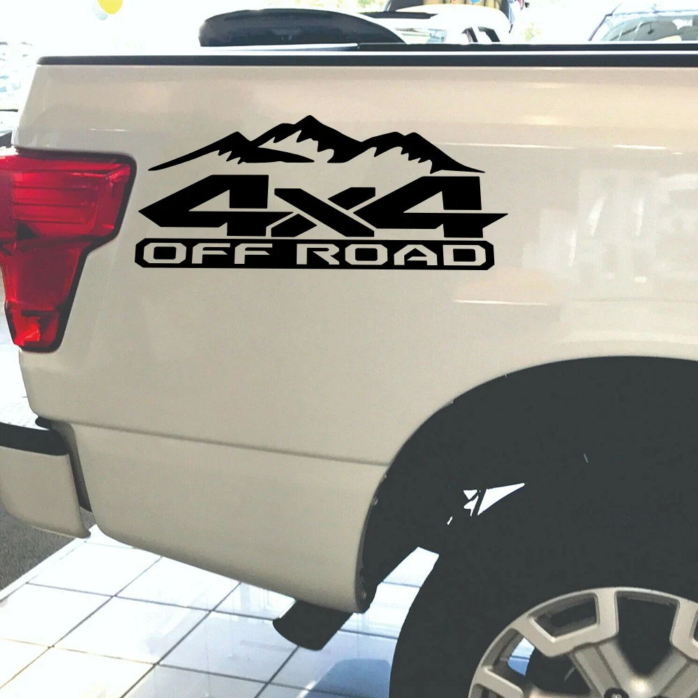 Modern 2Pcs  4x4 OFF ROAD 1500 2500 Dakota Truck Car Decal Set Stickers