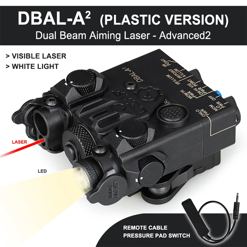 DBAL-A2 Flashlight CREE XPE-R2 Nylon Plastic Outdoor Hunting  Paintball Accessory OS15-0139