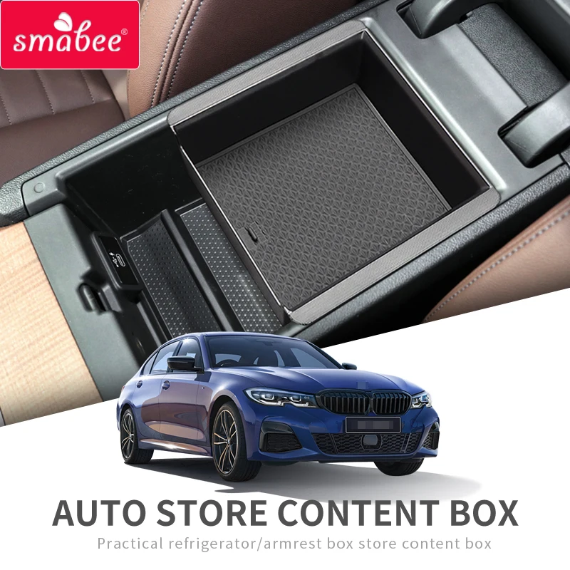 Car central armrest box for BMW 3 Series 2019 - 2022 4 Series G20 330i 320 325 M340i Accessories Center Console Stow Tidying