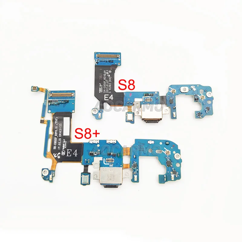 Aocarmo-Port de chargement USB + connecteur micro S6, câble flexible de réparation pour Samsung Galaxy S8 Plus G950 S8 + G955U G955F G955N