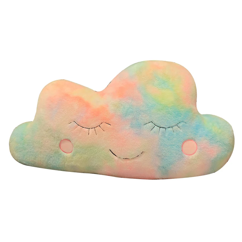 Nice Stuffed Popular Rainbow Color Cloud Plush Pillow Soft Cushion Cloud Stuffed Plush Toys For Children Baby  Pillow Girl Gift