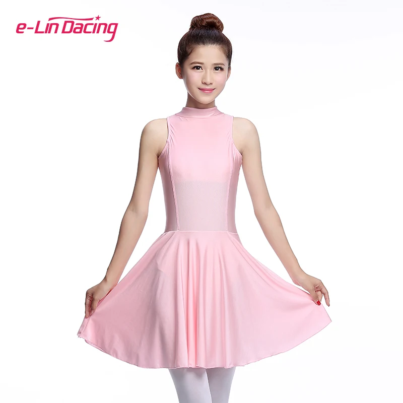 Women Sleeveless leotards with Skirts Ballet Tutu for Adult Summer Skinny Bodysuits High Collar Ladies Skirts