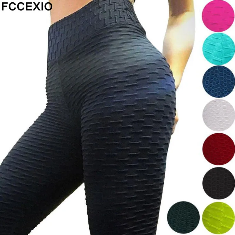 Pantalones de entrenamiento Sexy para mujer, Leggings deportivos de Fitness, Jacquard, pantalones para correr, pantalones deportivos ajustados de cintura alta, Spodnium