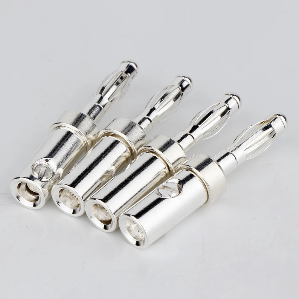 BA1416 8PCS Lautsprecher Kabel Anschlüsse Banana Stecker Reinem Silber Überzogene Kupfer Leiter – Detail 6