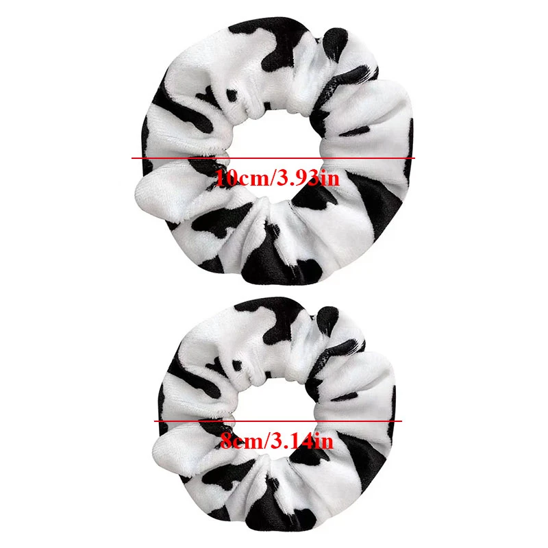 New Design Cow Pattern Velvet Women Girls Elastic Hair Rubber Bands Accessories Gum For Women Tie Hair Ring Rope Ponytail Holder