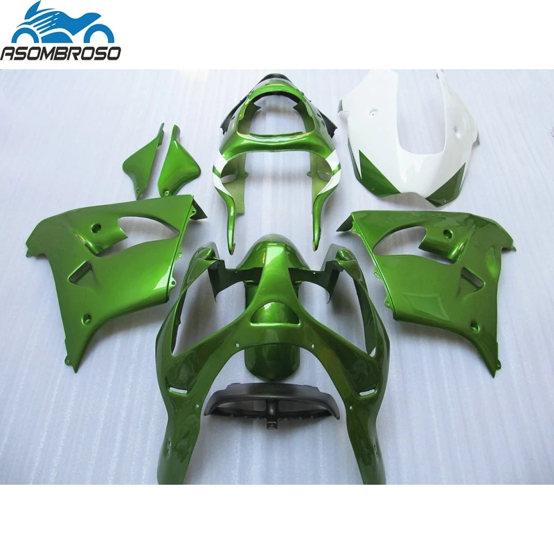 

Hot Sale Injection Mold Bodyparts for Kawasaki Ninja ZX9R fairing kit 2002-2003 glossy green fairing set zx9r 02 03 GU06