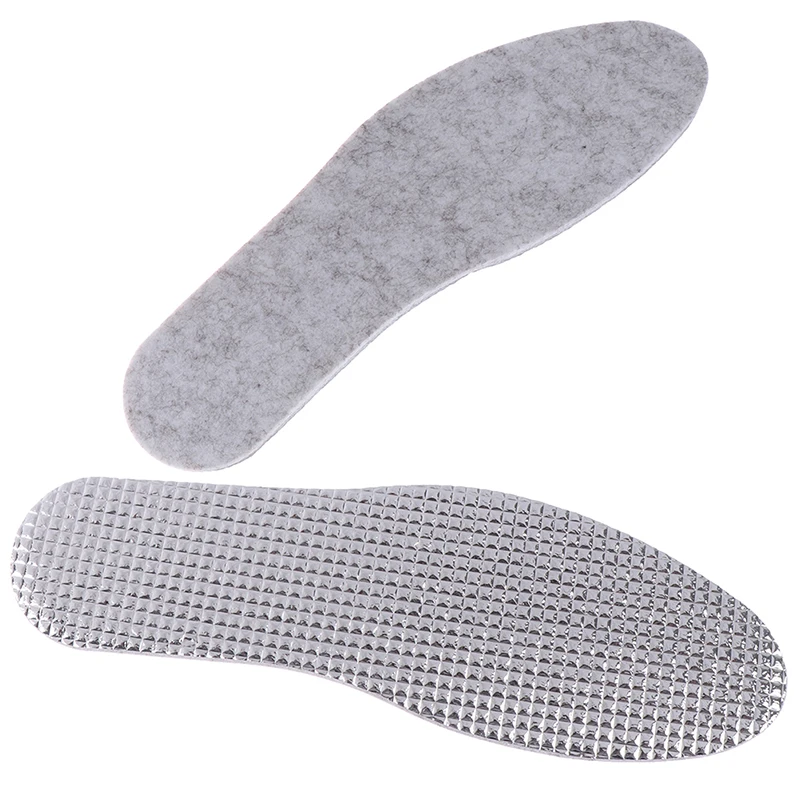 Comfortable Deodorant Insert Felt Aluminum Foil Insoles For Winter Warm Summer Cool Waterproof Wool Shoe Pads For Men Women Sole