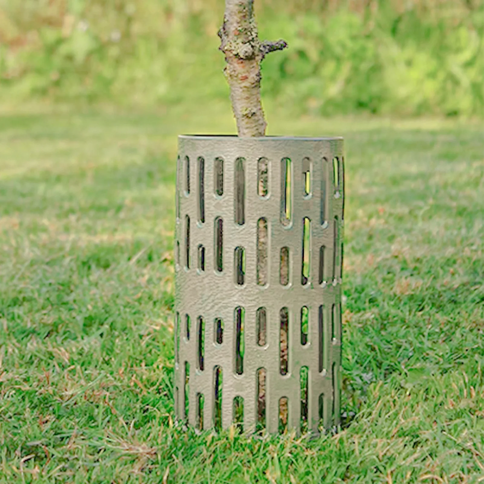 3pcs Lamp Posts Grey Durable Plant Tree Trunk Protector Guard Prevent Damage Practical Landscape Indoor Outdoor Lawn Garden