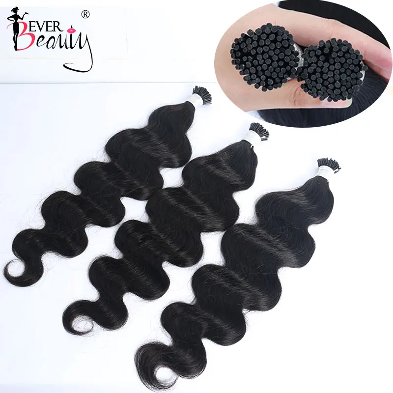 Body Wave I Tip Microlink estensioni dei capelli veri capelli umani F Tip Hair Natural Wavy Virgin Bulk per le donne fasci di capelli vietnamiti