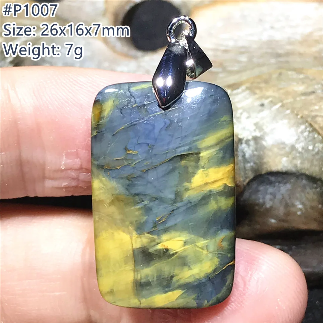 

Natural Blue Yellow Pietersite Pendant Jewelry For Woman Man Healing Crystal Stone Beads Silver Namibia Energy Gemstone AAAAA