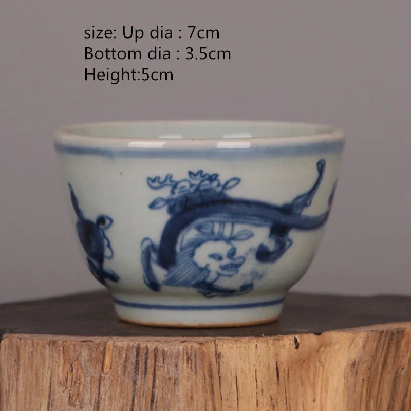 Antique Ceramic Tea Cup, Handmade Porcelain Teacup, Small Tea Bowl, High Quality, 100ml