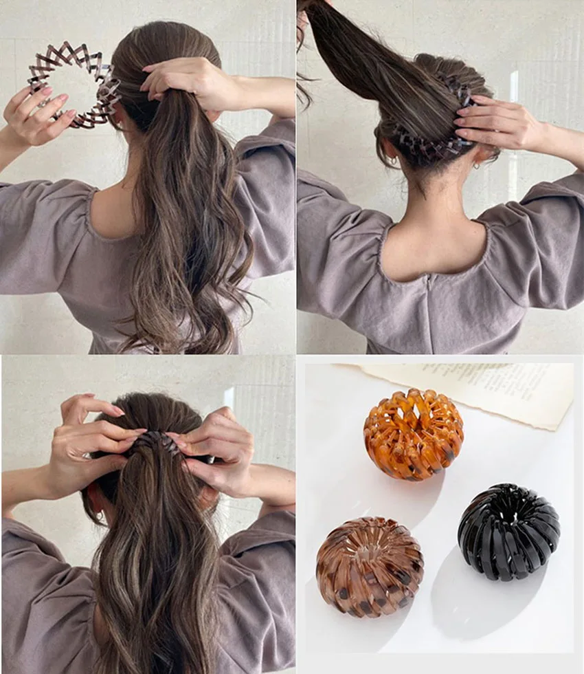 New Hair Clip Bun Hairstyle Ponytail Holder Bird Nest Hair Pin Hair Claw Woman Hair Accessories Hair Tools Hair Scrunchies