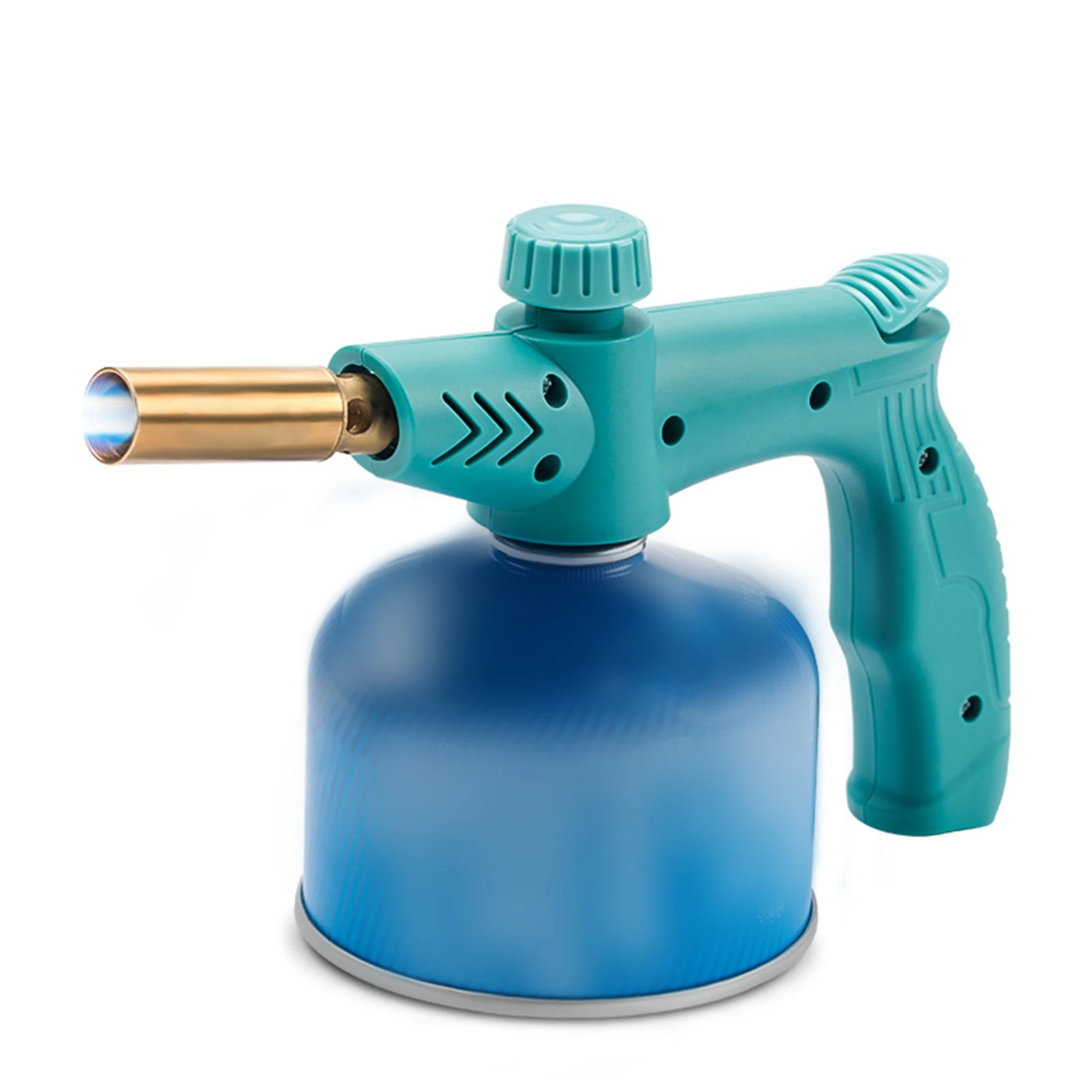 เชื่อมไฟฉายแบบพกพาไฟฉายแก๊ส Flame Gun สูงอุณหภูมิทองเหลือง Mapp Gas Turbo ด้วยไฟฉายบัดกรีเครื่องเชื่อมโพรเพนท่อประปา