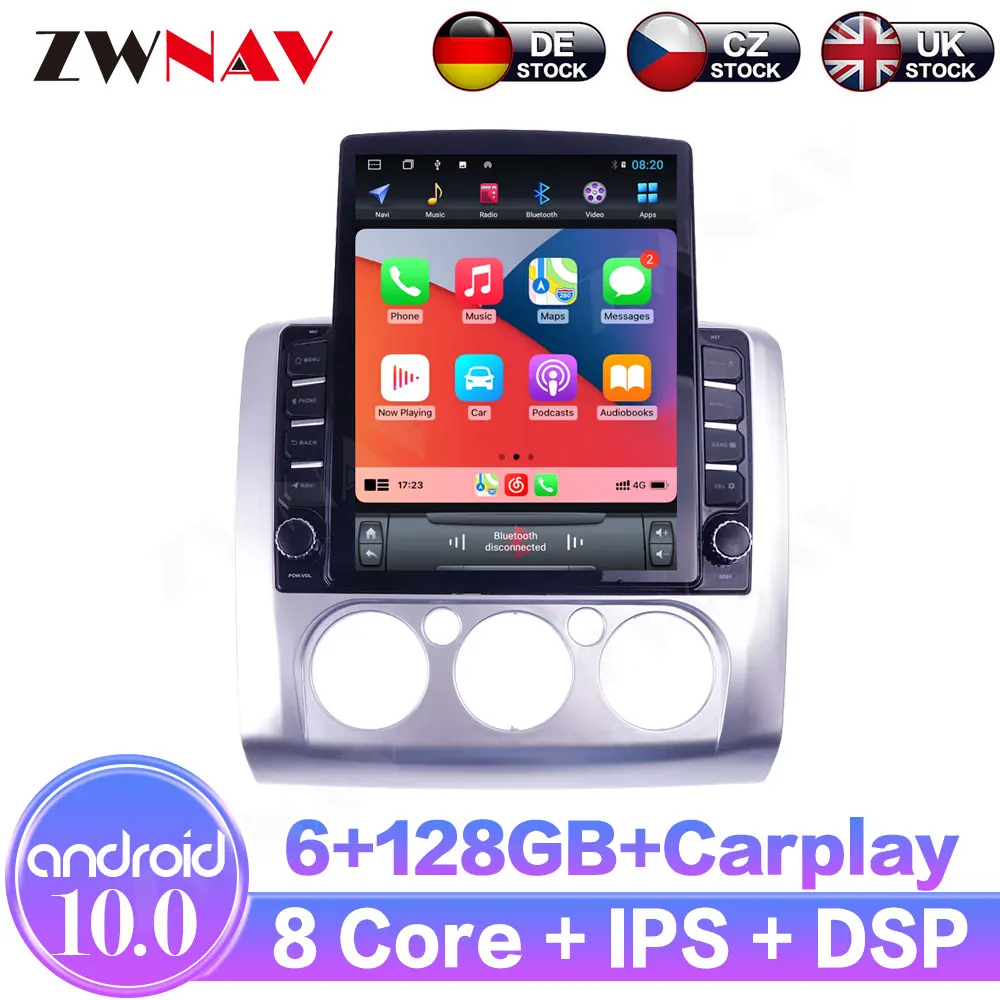 Android10 6+128GB For Ford Focus 2004-2012 IPS Touch Screen Receiver Car Multimedia Radio Player GPS Navigation With DSP Carplay