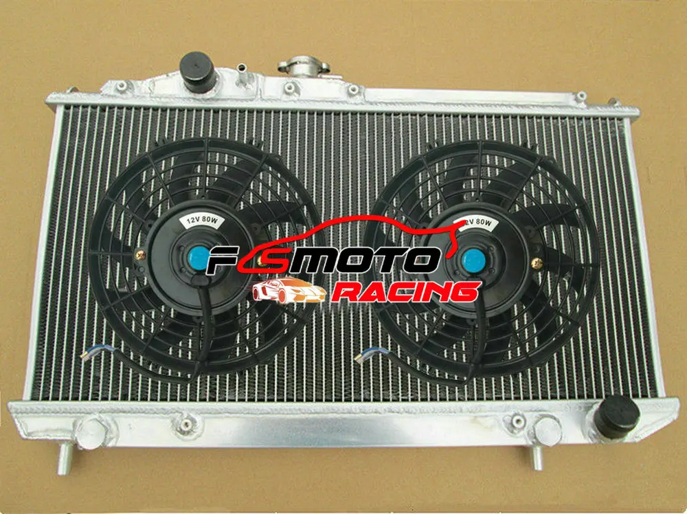 Aluminum Radiator+Fans For Toyota Celica ST162/ST165 GT4/GT/GTI/GTR/GTS Corona T170 Series 2.0L 3S-FE/3S-GE MT 1986-1992