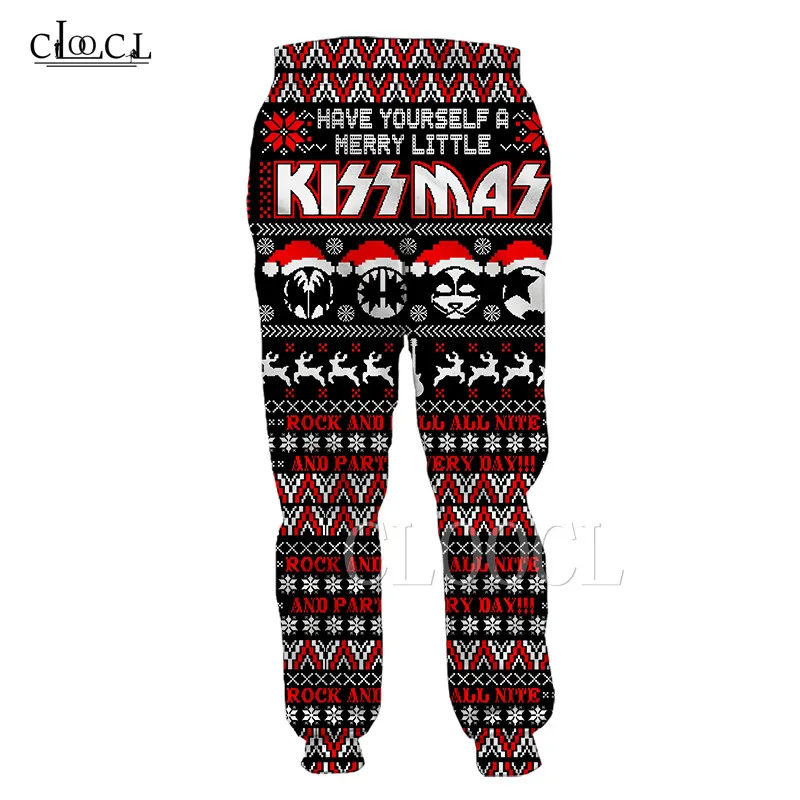 Christmas Costumes Unisex Trousers Heavy Metal Rock KISS Band  3D Print Men's Women's Sportswear Sweatpants Casual Hip Hop Pants