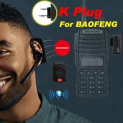 Walkie Talkie  Bluetooth Headset Two Way Radio Wireless Headphone BT Earpiece K For Baofeng UV 5R 888S KSUN Retevis Kenwood