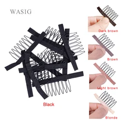 5 Colors 30pcs/lot Lace Wig Clips Steel Tooth Polyester Durable Cloth Wig Combs for Hairpiece Caps Wig Accessories Tools