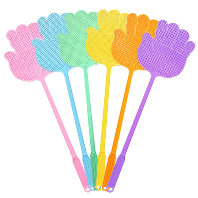 1Pcs Palm Shaped Flyswatter Plastic Fly Swatters Mosquito Pest Control Insect Killer Home Kitchen Accessories Random Color