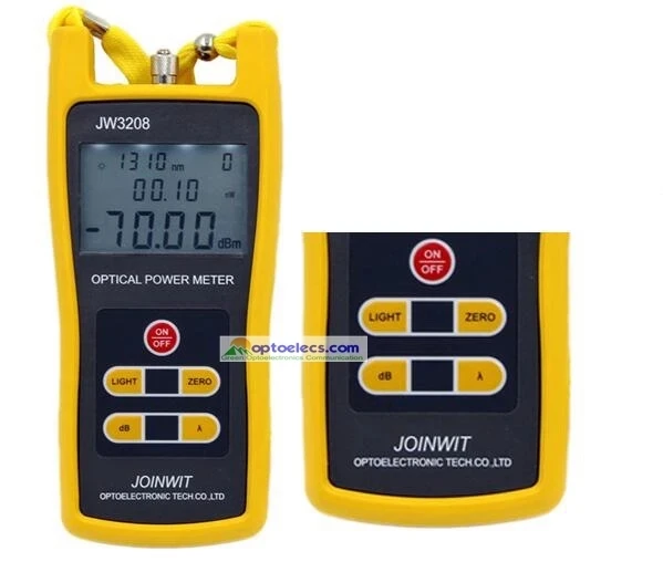 

Free Shipping JW3208A -70~+6dBm Portable Fiber Optic Tester Optical Power Meter with SC FC ST Connectors Optical Power Meter