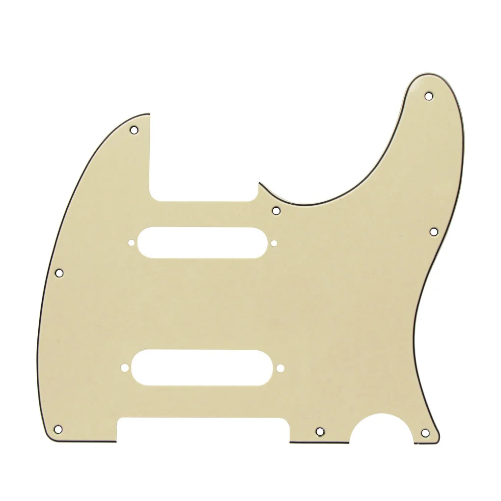 FLEOR TL Nashville Guitar Pickguard Front Scratch Plate Single Coil-Single Coil 8 Hole with Screws,3 Colors Options