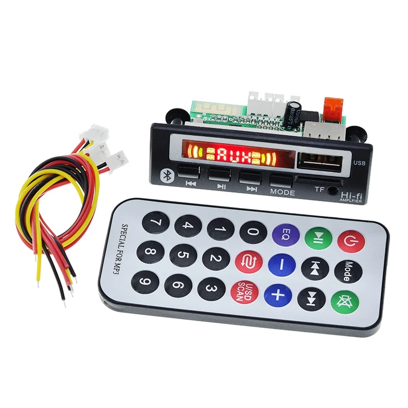 1/3PCS Auto Audio USB TF FM Radio Modul Drahtlose Bluetooth 5V 12V MP3 WMA Decoder Board MP3 Player mit Fernbedienung Für Auto – Detail 5
