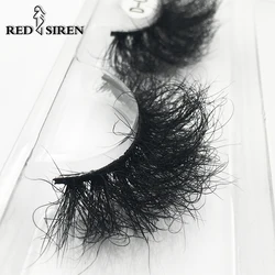 RED SIREN Fluffy Lashes Mink 25mm False Eyelashes Makeup Long Natural Volume 3d Eyelashes Extension Wholesale Mink Eyelashes