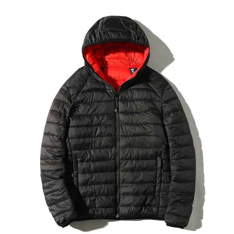 Pop Nice Winter Ultralight Mens Cotton Down Jackets Lightweight Overcoats Casual Classic Coats For Male Streetwear S-3XL