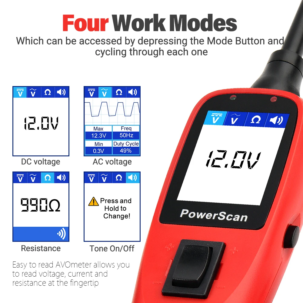 2025 Autel PowerScan PS100  Electrical System Diagnostic Tool  Automotive Circuit Tester Power Circuit Probe Kit