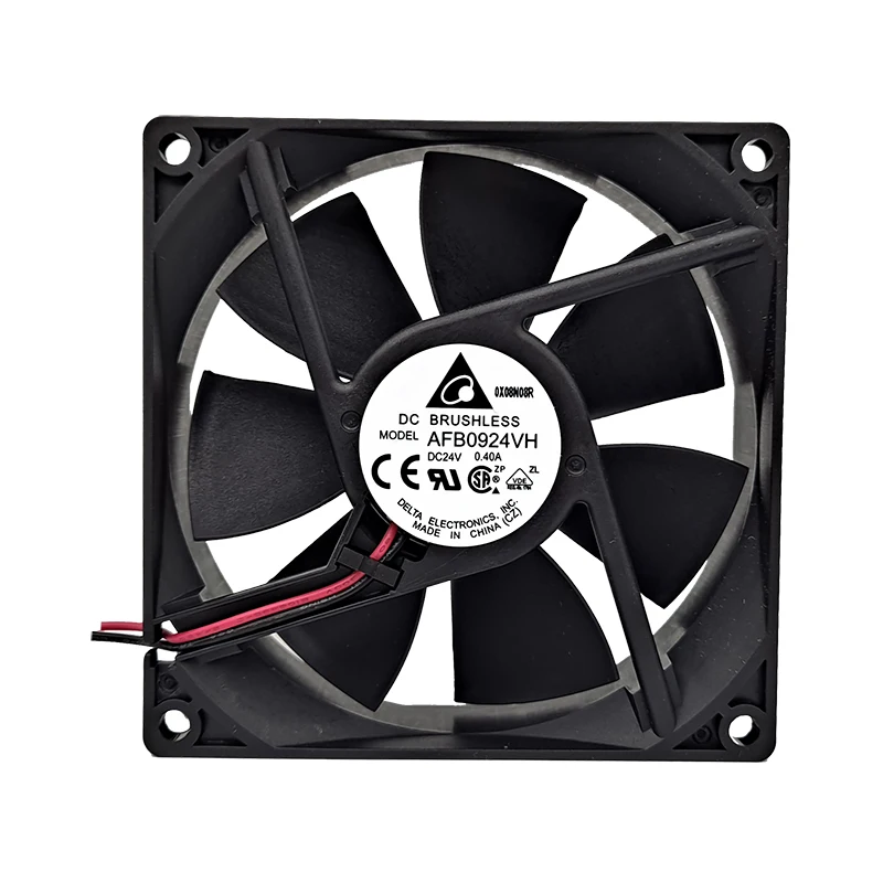 Delta Electronics AFB0924VH DC 24V 0.40A 92x92x25mm 2-Wire Server Cooling Fan