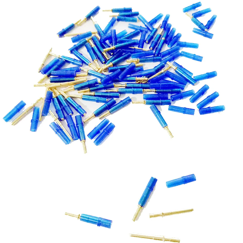 Petites Broches à Ongles de Conjonction en Laiton pour Laboratoire Dentaire, avec Manchon Bleu en Plastique sur Pierre, Nouveau Style, 980x18mm, 1.6