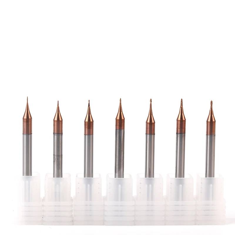 1pc HRC60 0.5mm 0.6mm 0.7mm 0.8mm 0.9mm Micro End Mill2Flutes Solide Carbide CNC Milling Cutter Tools