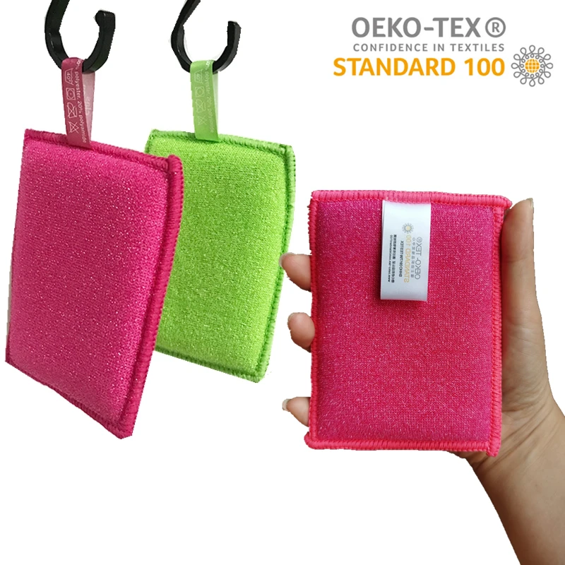 5PCS Double-sided Sponge Brush Dish Washing Cleaning Kitchen Washing For Tablewere Dishes Kitchen Sponges Carpet Cleaner Clean