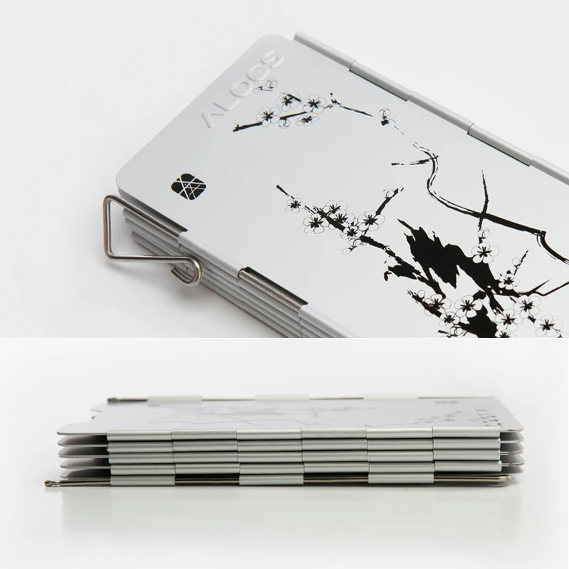 Alocs CS-B05 Outdoor Stove Windshield Aluminum Alcohol Gas Stove Windscreen Camping Picnic Cooker Wind Shield 9 Folding Plates
