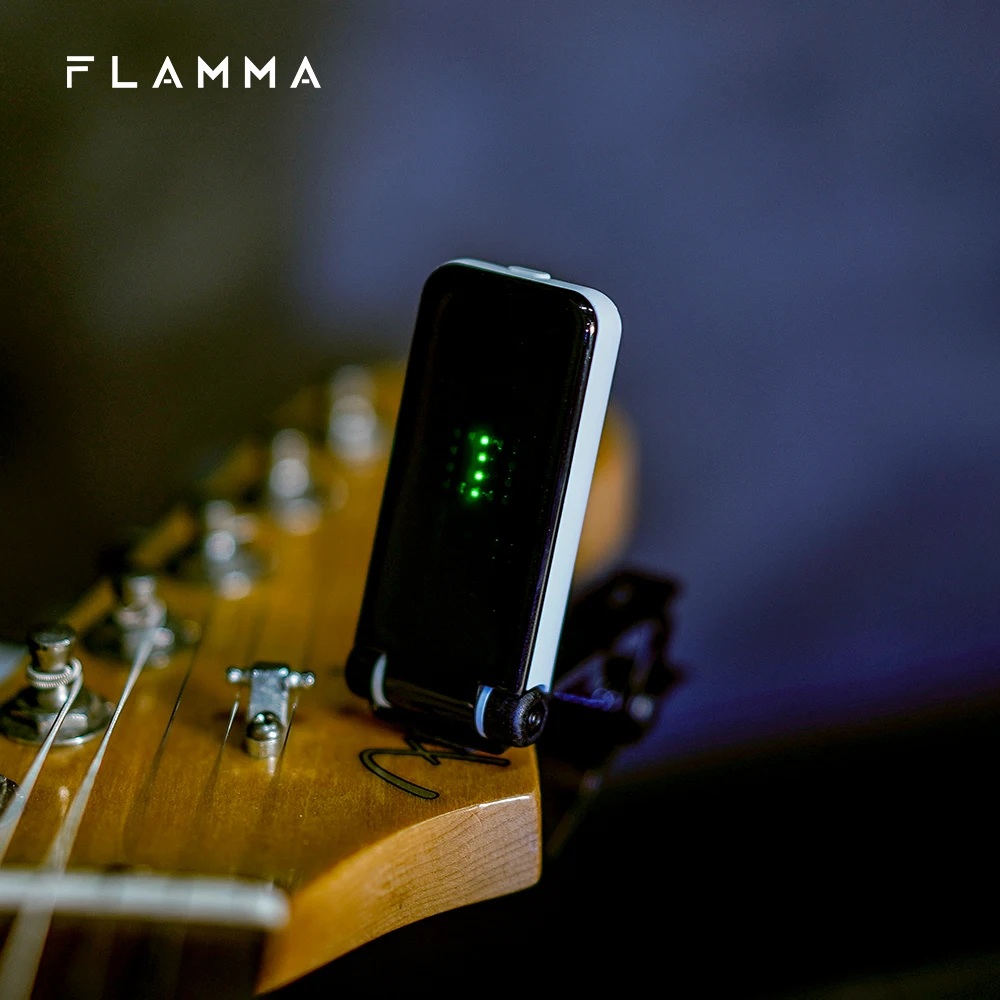 FLAMMA FT01 Clip-on Tuner for Electric Acoustic Guitar Bass Ukeleles All Instruments Christmas Gift