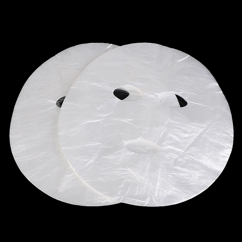 Disposable Plastic Paper Masks Facial Beauty Healthy Tool Plastic Film Skin Care Full Face Cleaner Mask Paper Natural