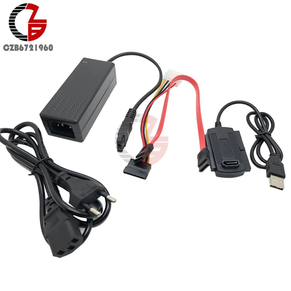 SATA PATA IDE Drive to USB 2.0 Adapter Converter Cable Connector for Hard Drive Disk HDD 2.5