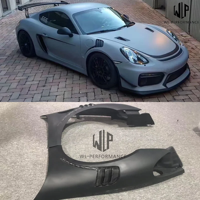 Rs Style Carbon Fiber / Frp Unpainted Auto Car Wheel Arch Front Side Fender Flare Car Styling for Porsche 981 911 781 Body Kit