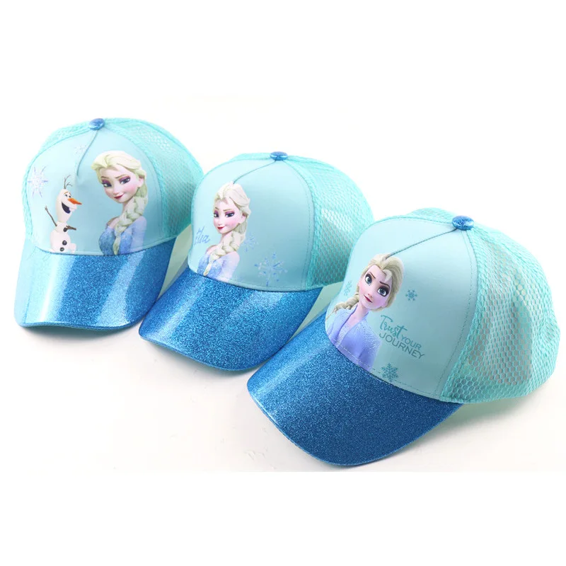 Disney Frozen 2 Elsa Anna Kids Hat Baby Girl Caps Baby Princess Cartoon Cute Baseball Cap Fashion Summer Sun Protection Hat