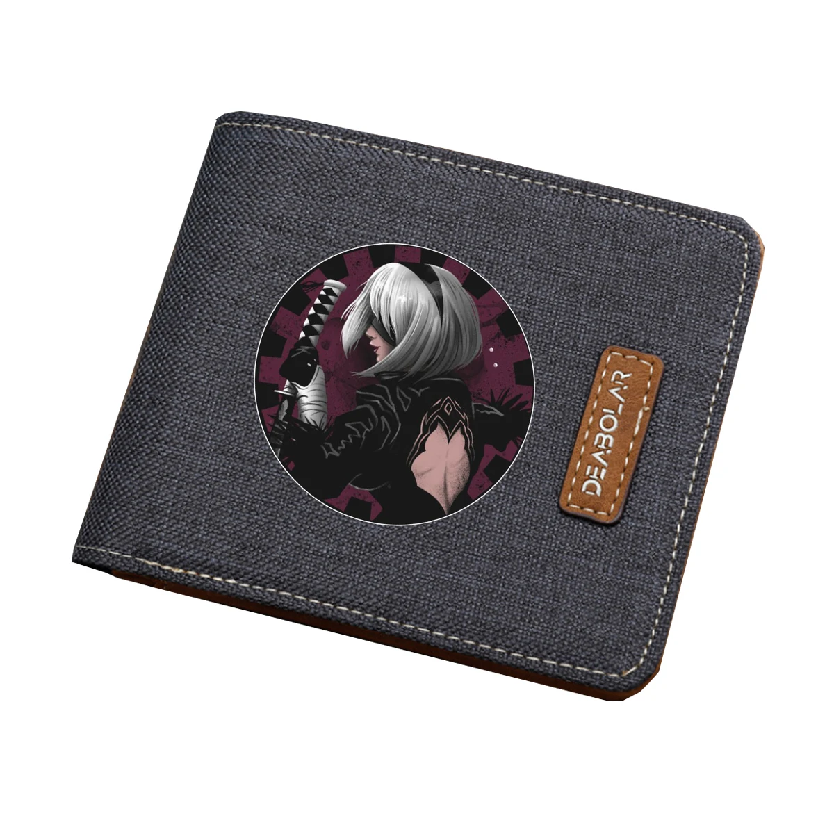 Anime NieRAutomata cosplay wallet student coin Card purse Men women short printing Carteira wallet teenagers purse