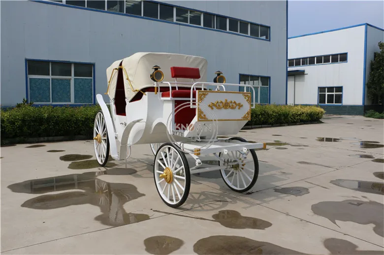 Prinss Cinderella Pumpkin Horse Cart Car Luxury Horse Saddle Royal Golden Carriage Wedding Style Carriages For Sale