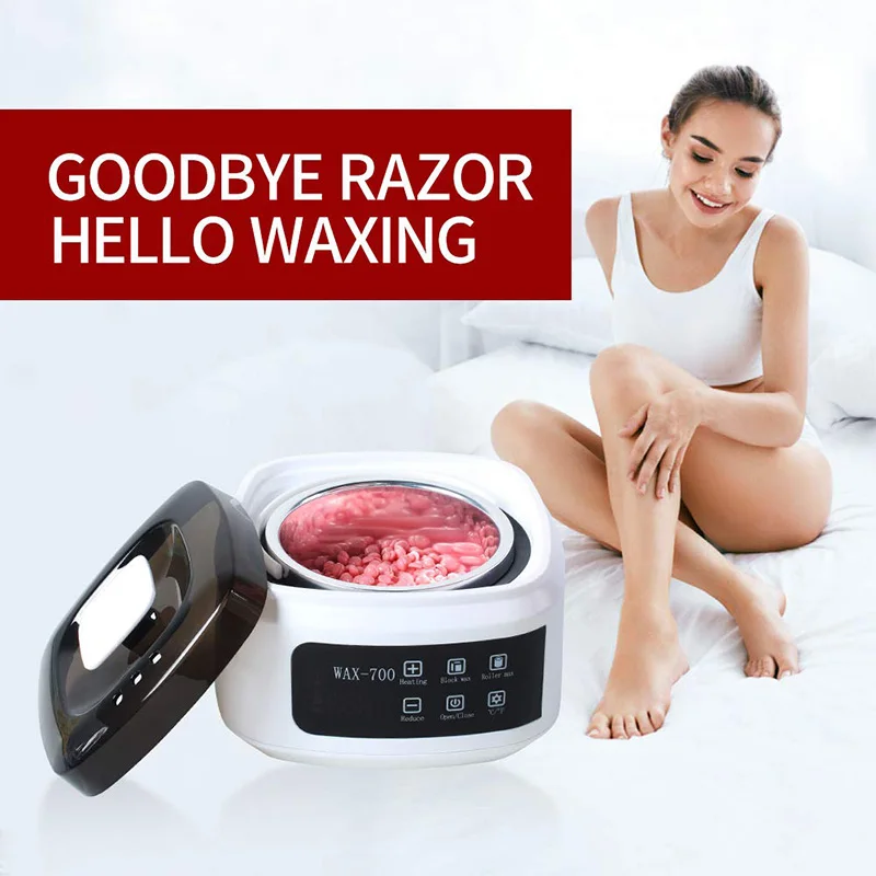 Wax Warmerสำหรับกำจัดขนชุดแว็กซ์จอแสดงผลLEDอัจฉริยะWax Heater Set 4ถั่วขี้ผึ้งHard At Homeชุดแว็กซ์สำหรับสตรี