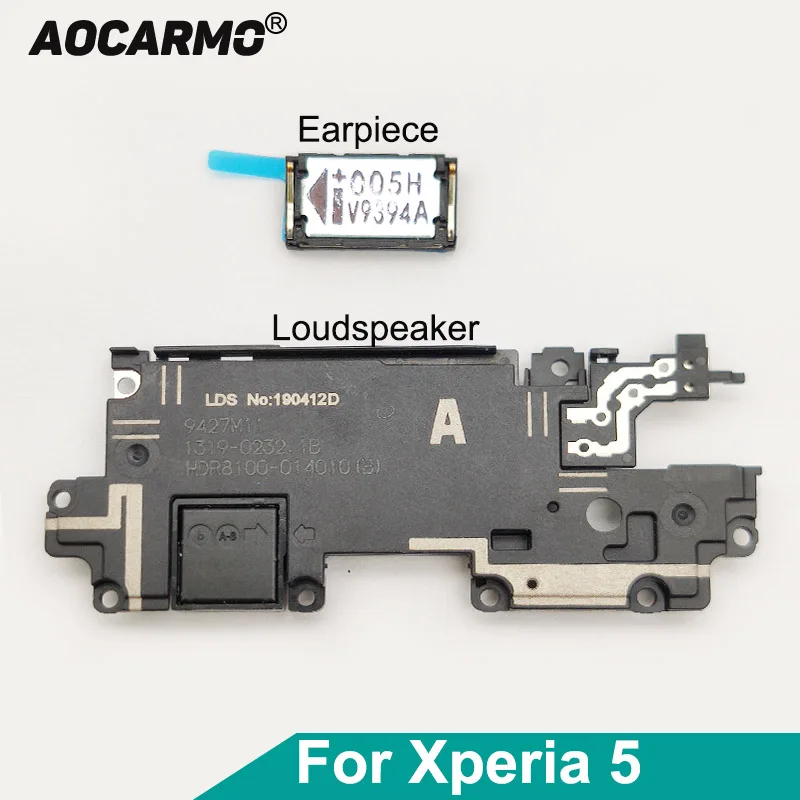 Aocarmo For SONY Xperia 5 / X5 / J8210 J9210 Top Ear Speaker Earpiece Earphone Bottom Loudspeaker With Adhesive Replacement