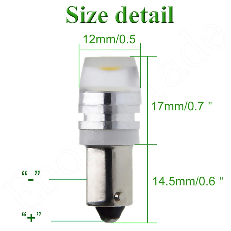 2X BA9S T11 BAX9S H6W BAY9S H21W LED Lamps For Car Interior Dome Map Reading Lights Side Wedge Parker Bulbs Warm White 6V 12V DC