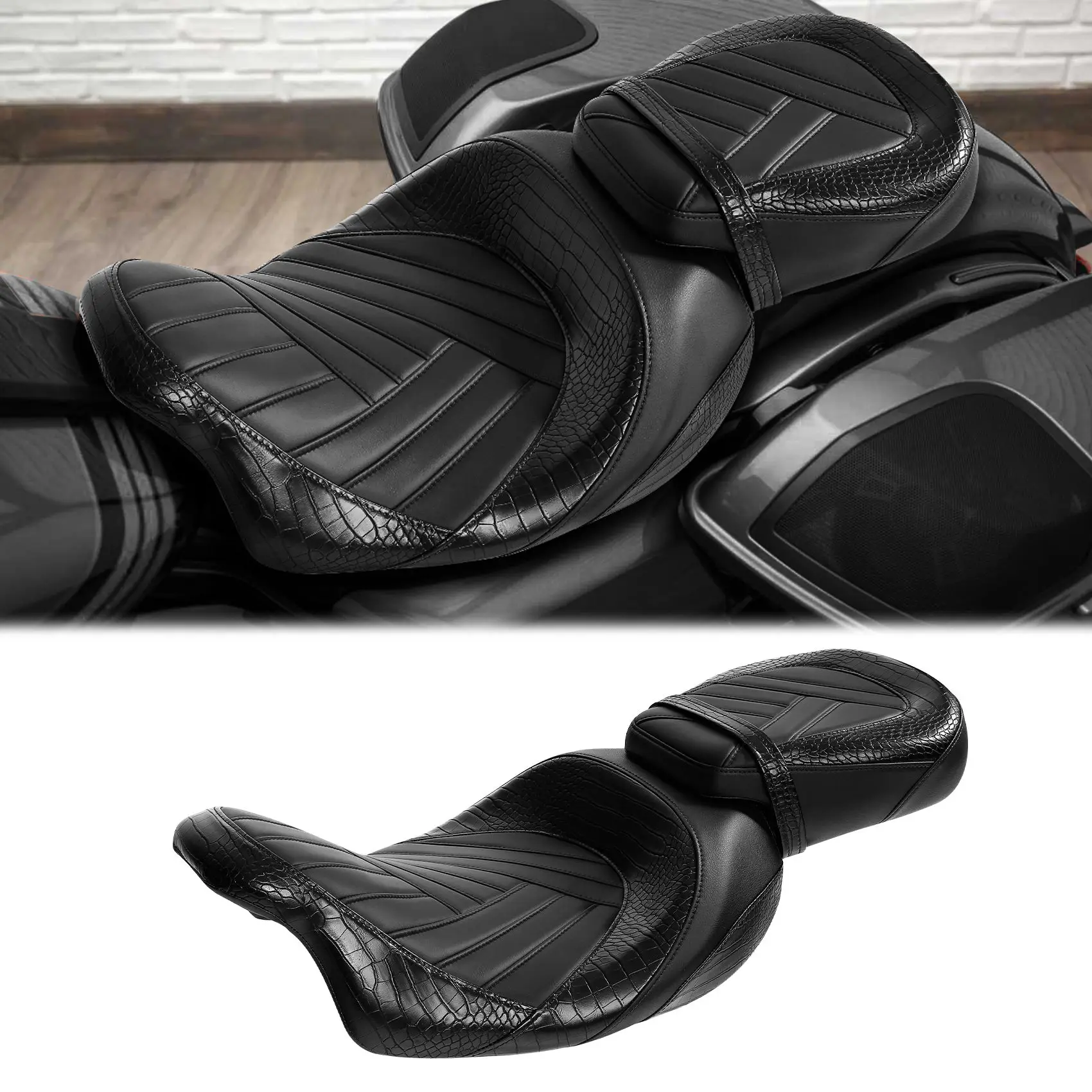 Motorcycle Two-Up Seat For Harley Touring Street Electra Glide CVO Road King Special Limited 2009-2020 2019 2014