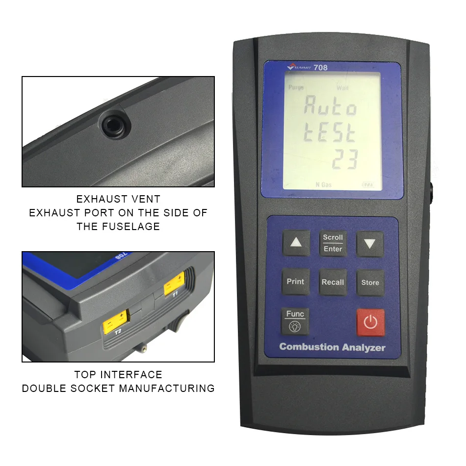 

SUMMIT-708 O2 CO CO2 Automotive Exhaust Gas Analyzer