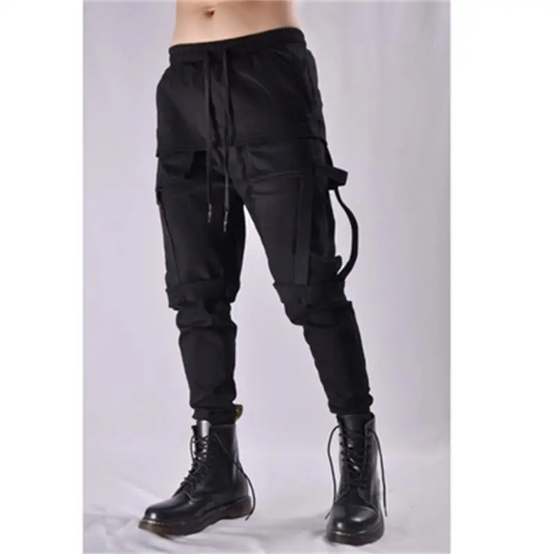 Men's Loose Functional Casual Pants Large Size New Fashion Popular Dark Woven Imitation Two-Piece Harlan Skirt Pants