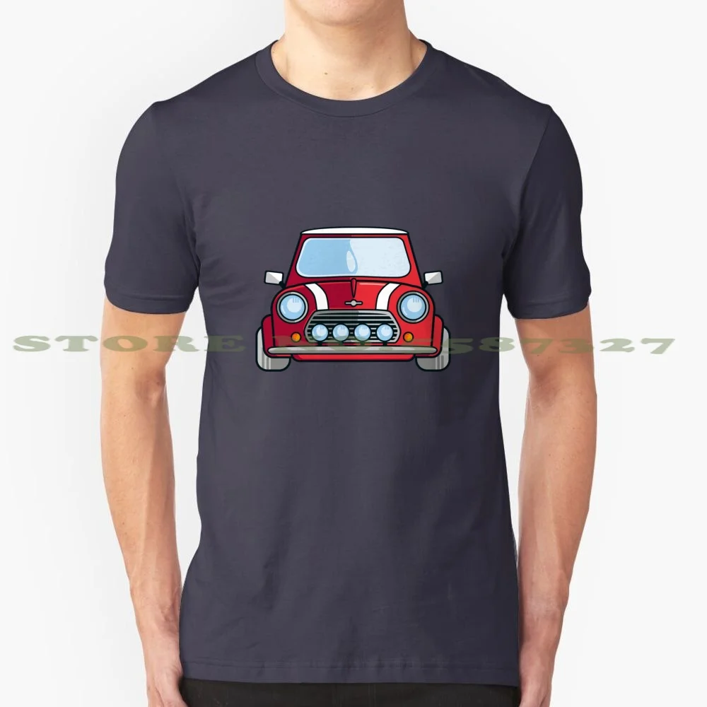 Red Mini Cooper 100% Cotton T-Shirt Cooper Minimal Vintage Red Net Car Classic