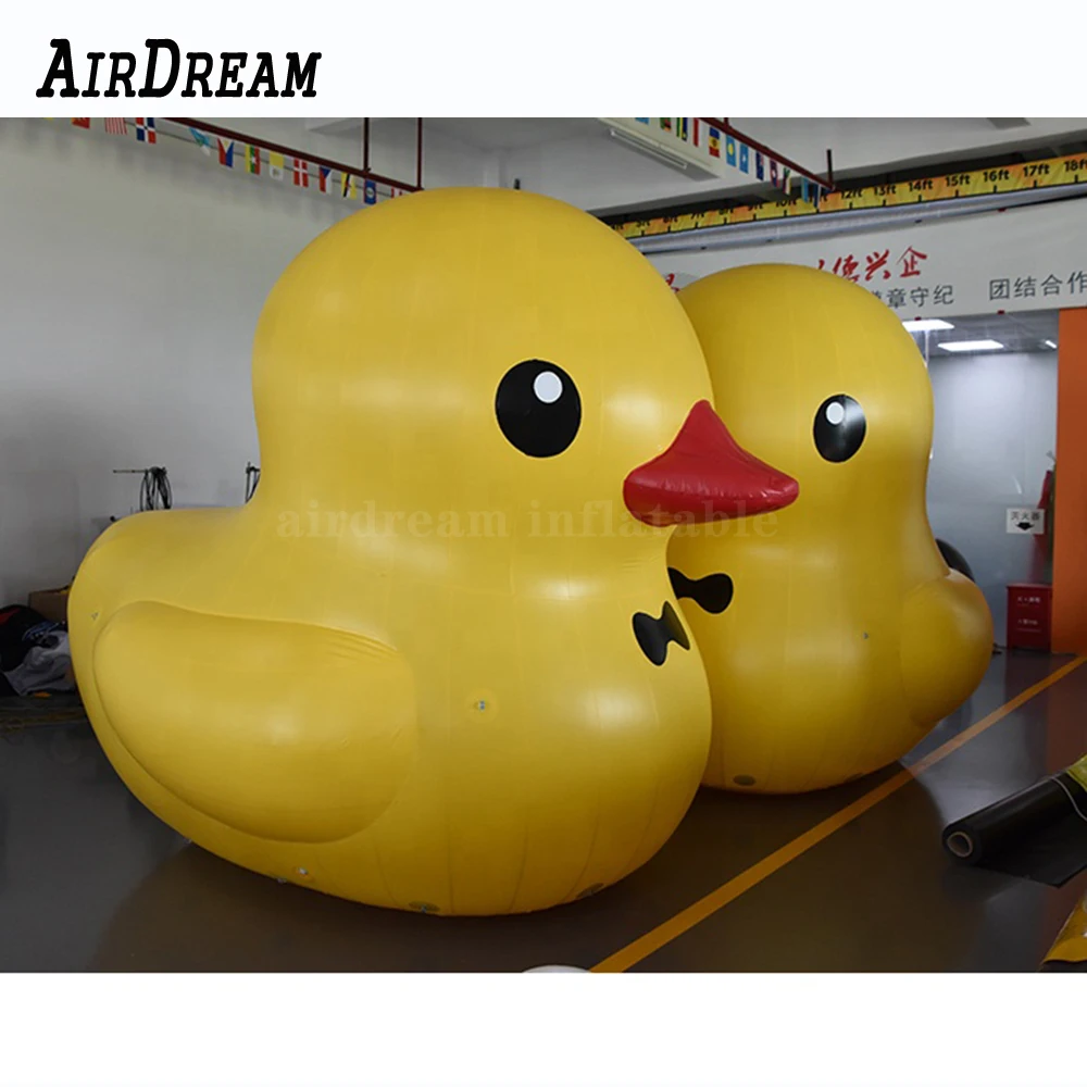 น่ารักน่ารัก Airtight สีเหลือง Inflatable Buoy เป็ด Giant Inflatable พีวีซีเป็ดยางสำหรับโฆษณาแสดง